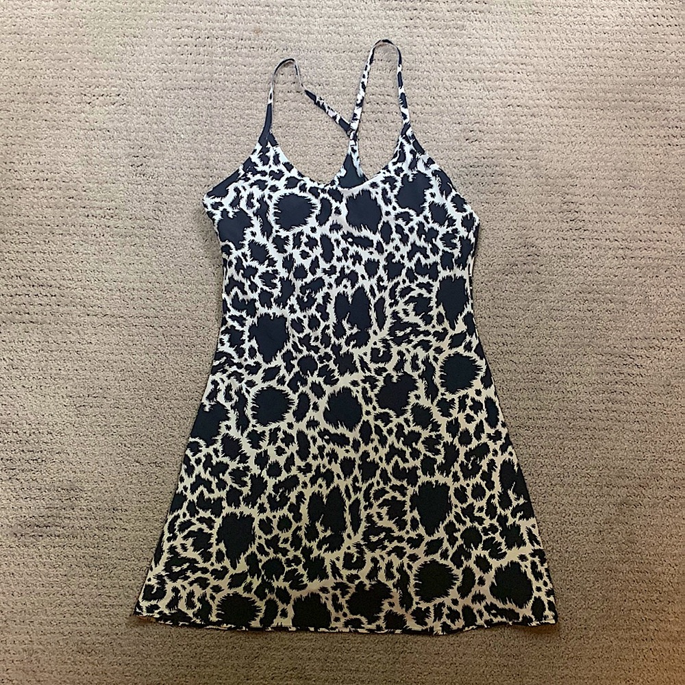 Outdoor Voices Exercise Dress Size Medium, Dalmatian Black and White Print
